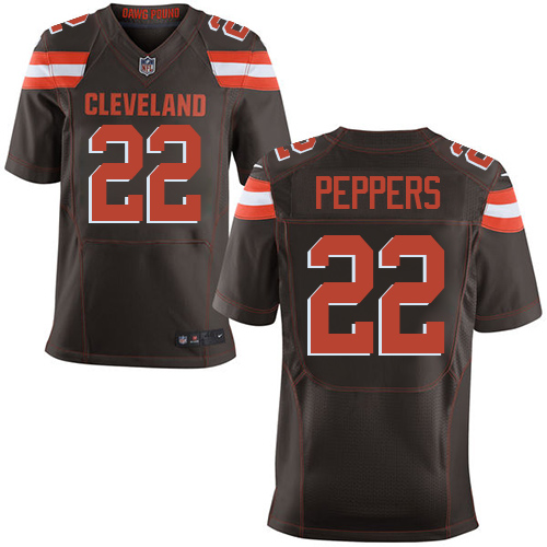 Nike Browns #22 Jabrill Peppers Brown Team Color Men's Stitched NFL New Elite Jersey - Click Image to Close
